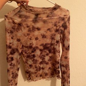 Sheer TieDye Long Sleeve Going out Too